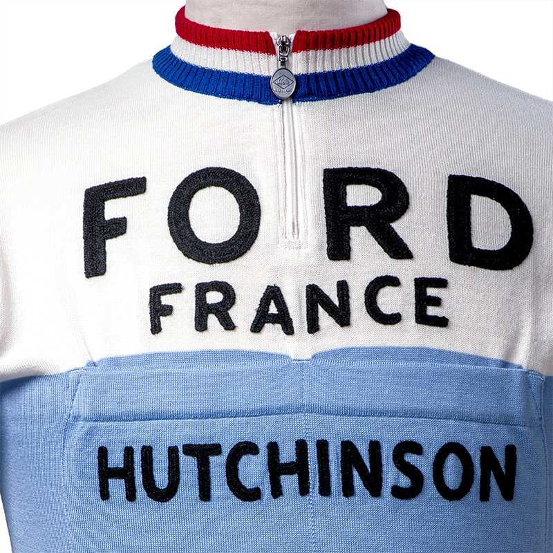 Jersey - Jacques Anquetil 1965 Ford France - Langarm - Magliamo (100% Merinowolle)