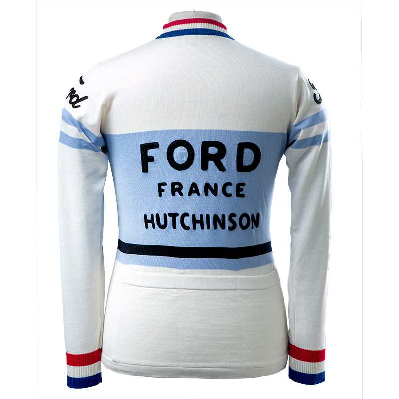 Jersey - Jacques Anquetil 1965 Ford France - Langarm - Magliamo (100% Merinowolle)