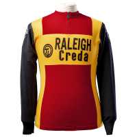 Jersey - Raleigh Creda Team 1980 - Langarm (100% Merinowolle)